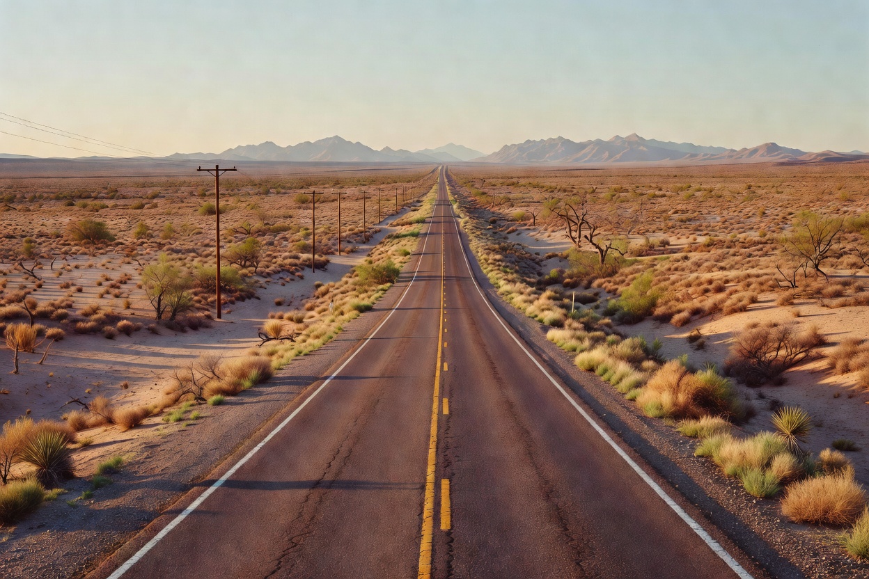 Highway through high desert